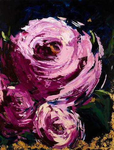 Print of Expressionism Floral Paintings by Maggie Deall