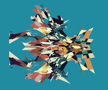 Original Geometric Mixed Media by Digital Art  by Adriana Ablin