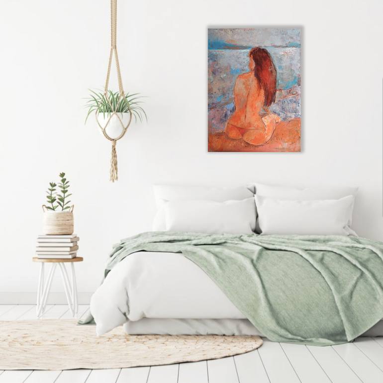 Original Expressionism Nude Painting by Dasha Pogodina