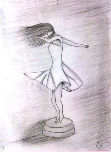 Girl dancing with the wind thumb