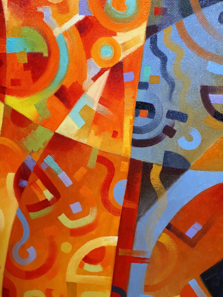 Original Abstract Geometric Painting by Serhii Voichenko