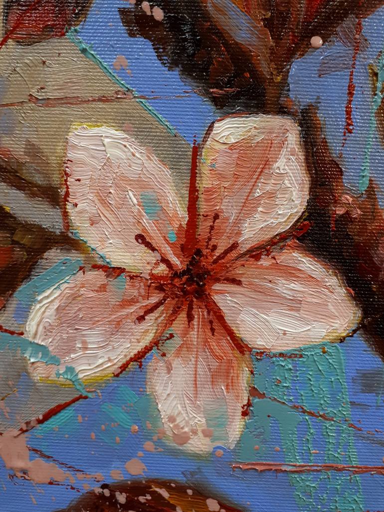 Original Abstract Floral Painting by Serhii Voichenko