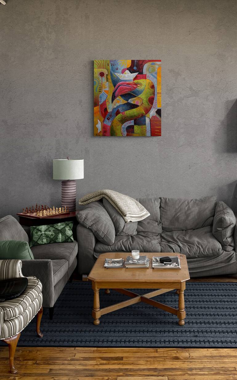 Original Abstract Animal Painting by Serhii Voichenko