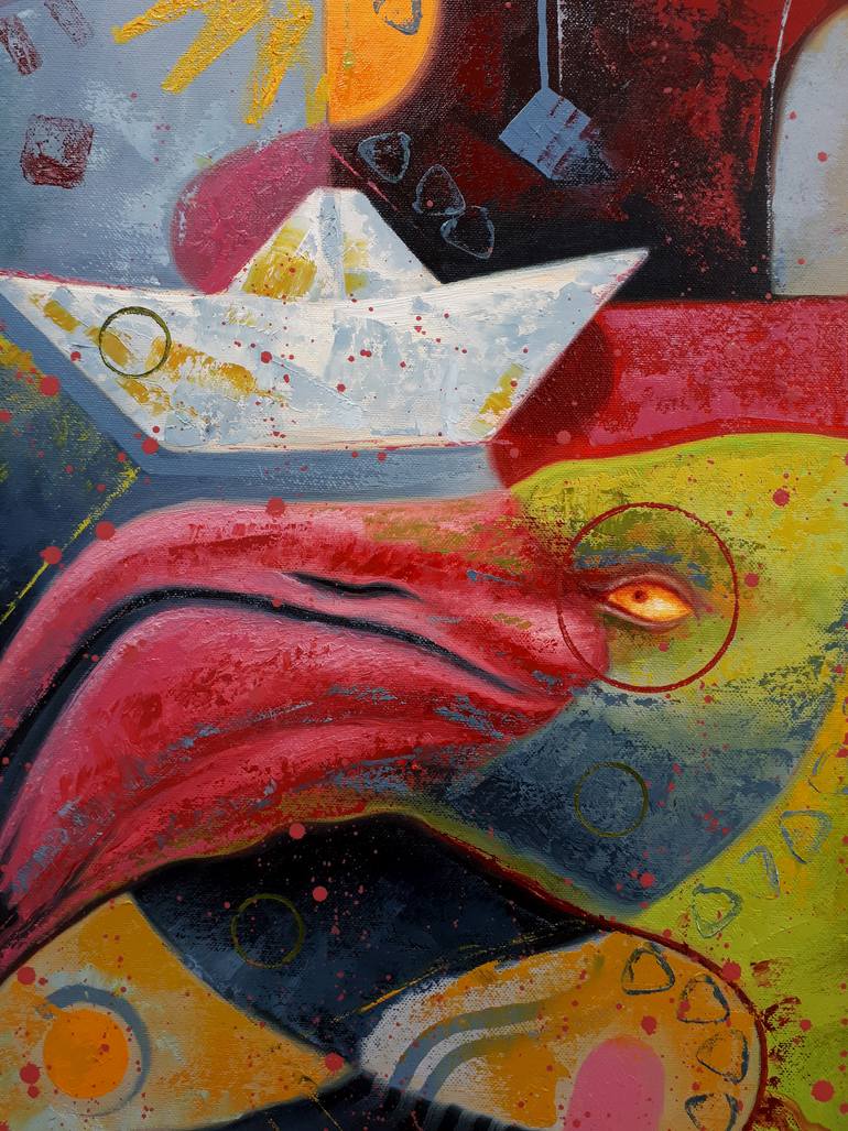 Original Abstract Animal Painting by Serhii Voichenko