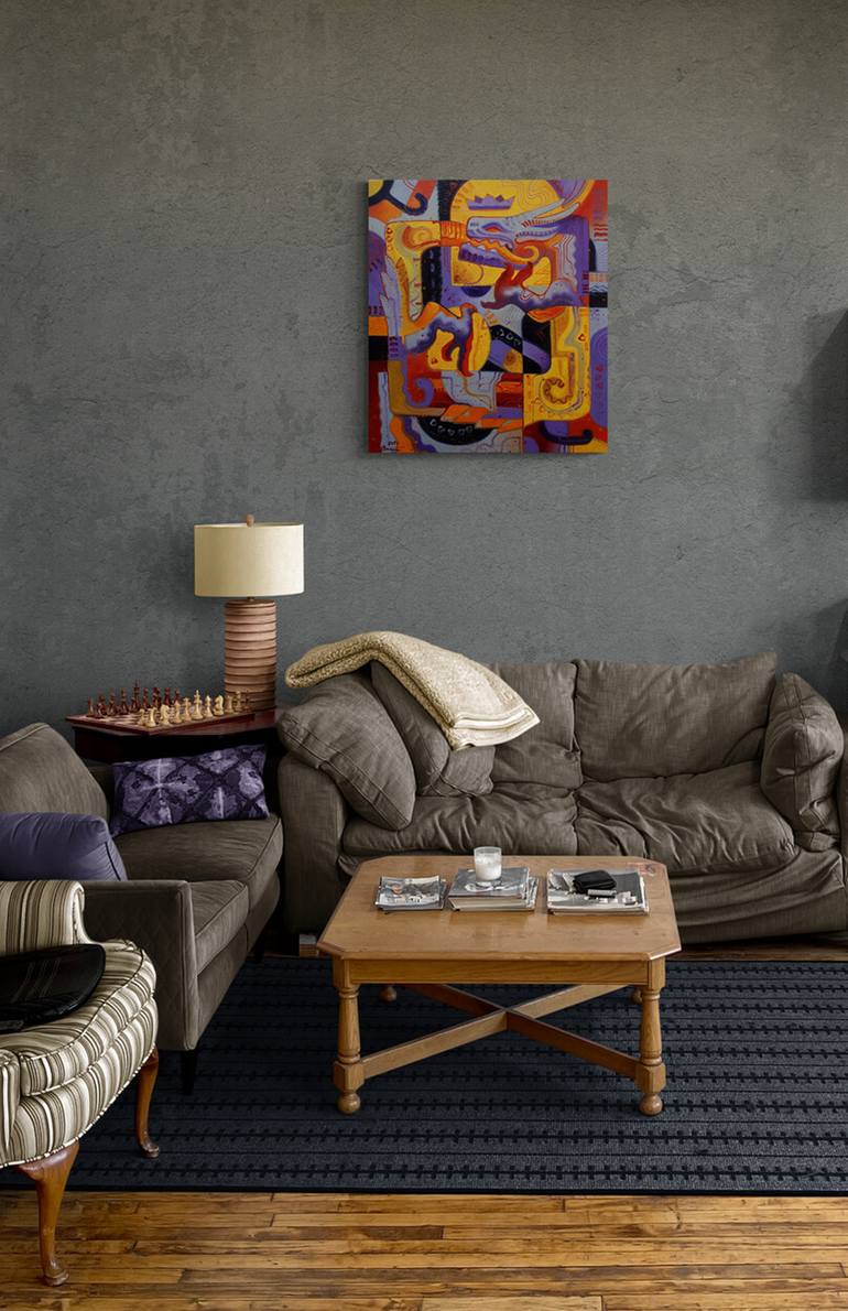 Original Pop Art Abstract Painting by Serhii Voichenko