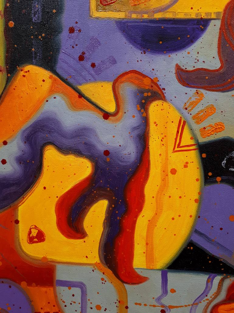 Original Pop Art Abstract Painting by Serhii Voichenko