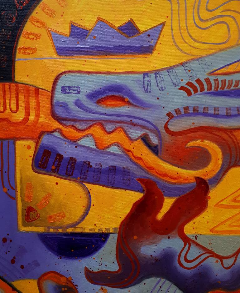 Original Pop Art Abstract Painting by Serhii Voichenko