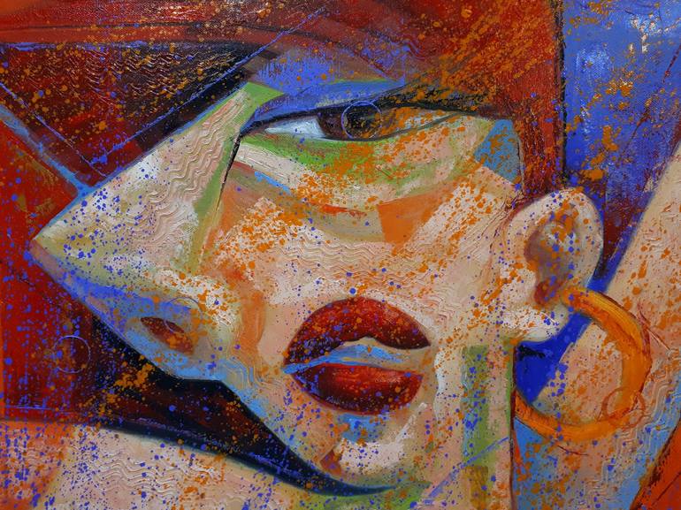 Original Pop Art Nude Painting by Serhii Voichenko