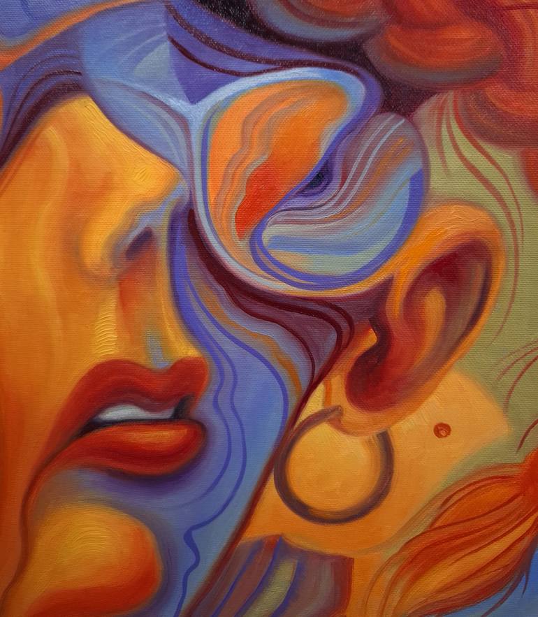 Original Surrealism People Painting by Serhii Voichenko