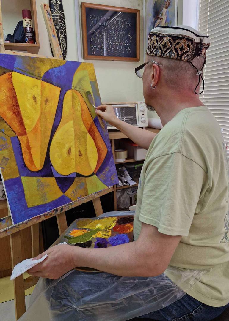 Original Cubism Food & Drink Painting by Serhii Voichenko