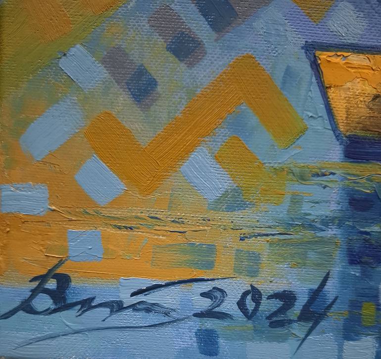 Original Impressionism Boat Painting by Serhii Voichenko