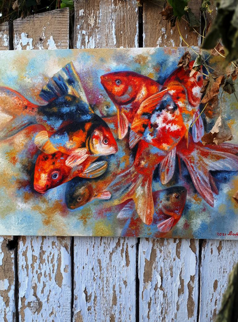 Original Art Deco Animal Painting by Serhii Voichenko