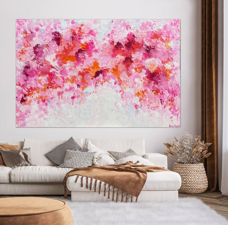 Original Abstract Expressionism Floral Painting by Ivana Gigovic