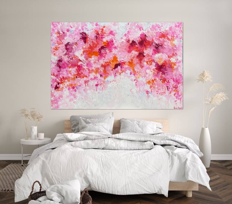 Original Abstract Expressionism Floral Painting by Ivana Gigovic