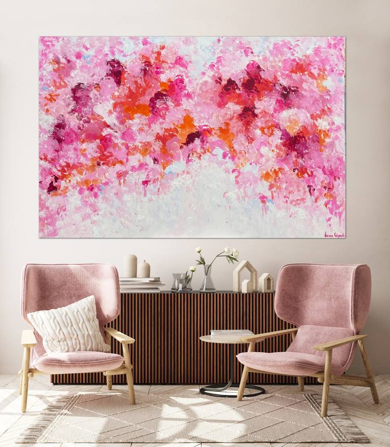 Original Abstract Expressionism Floral Painting by Ivana Gigovic