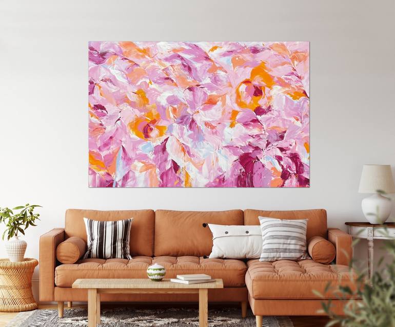 Original Abstract Expressionism Floral Painting by Ivana Gigovic