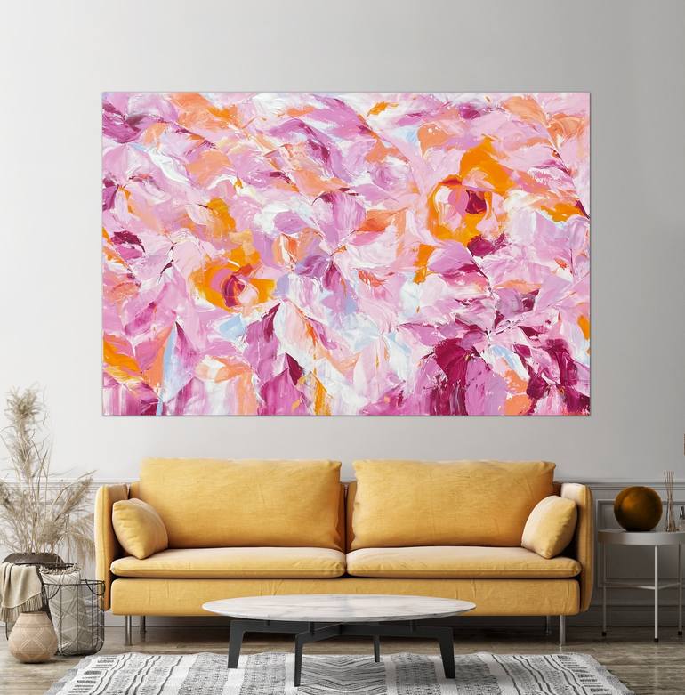 Original Abstract Expressionism Floral Painting by Ivana Gigovic