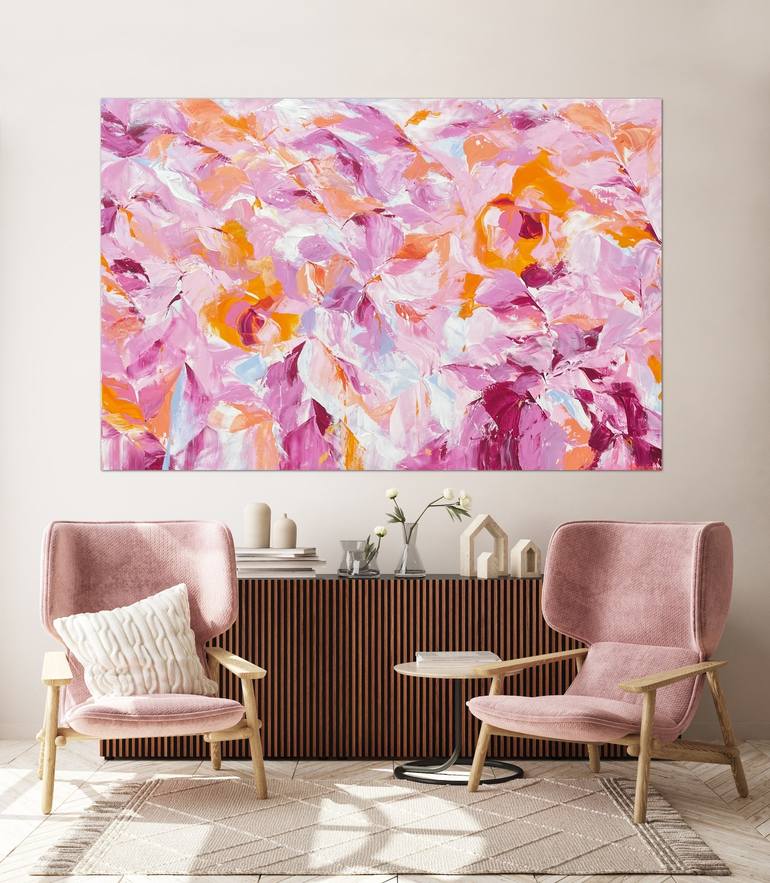 Original Abstract Expressionism Floral Painting by Ivana Gigovic