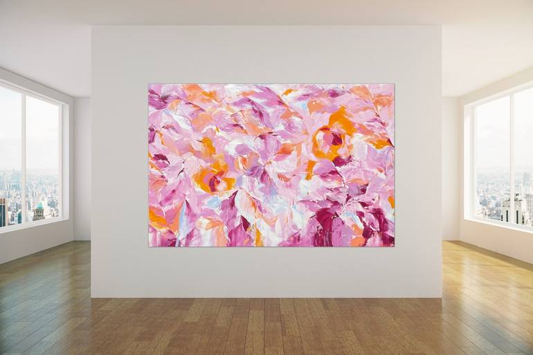 Original Abstract Expressionism Floral Painting by Ivana Gigovic