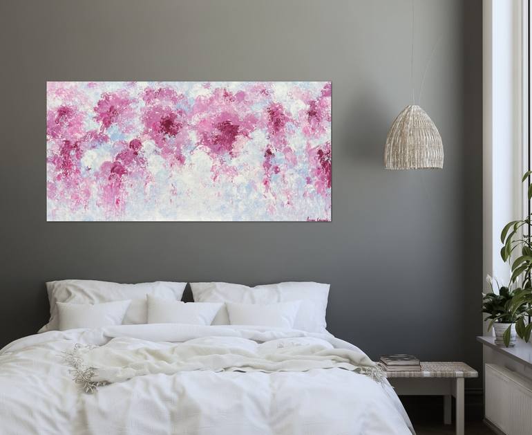 Original Abstract Expressionism Floral Painting by Ivana Gigovic