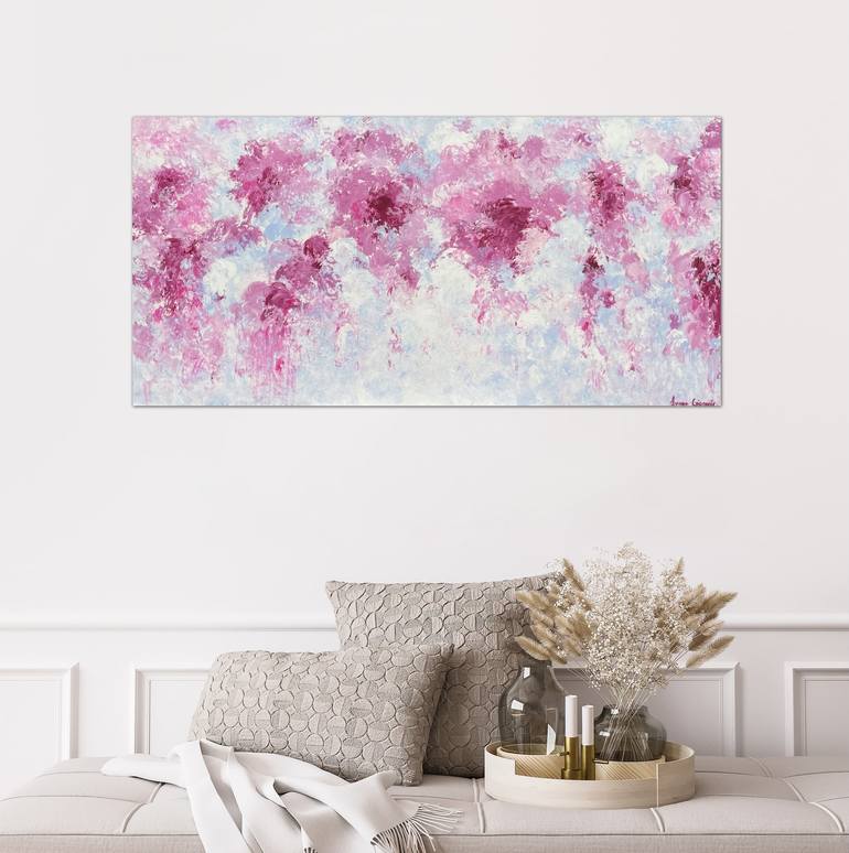 Original Abstract Expressionism Floral Painting by Ivana Gigovic