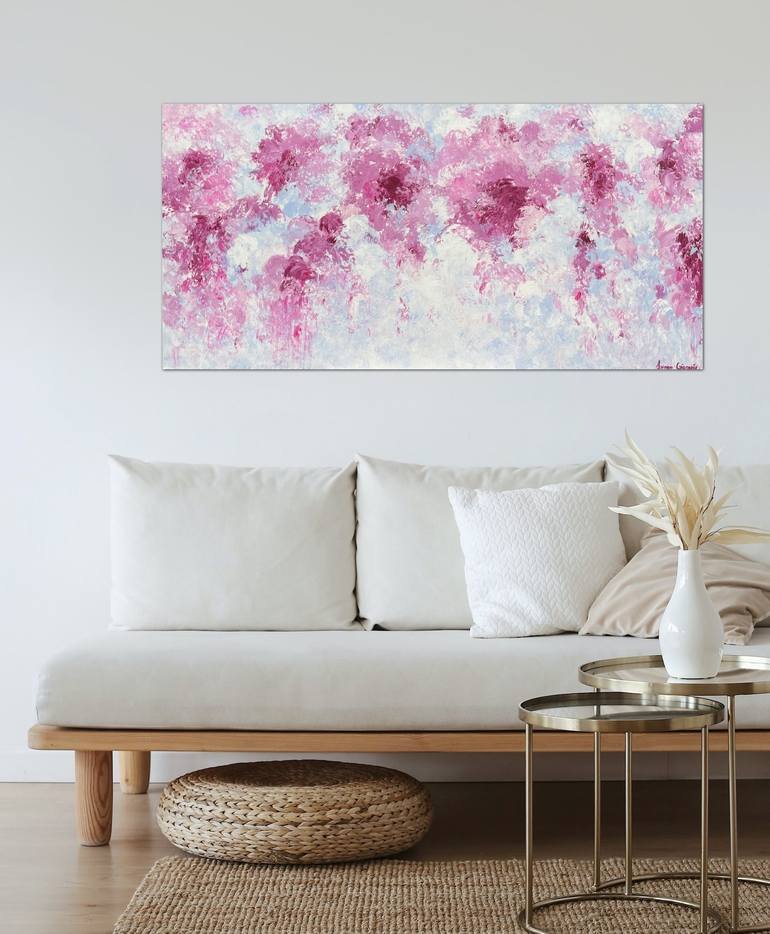 Original Abstract Expressionism Floral Painting by Ivana Gigovic