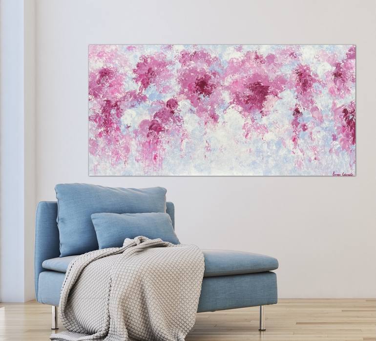 Original Abstract Expressionism Floral Painting by Ivana Gigovic