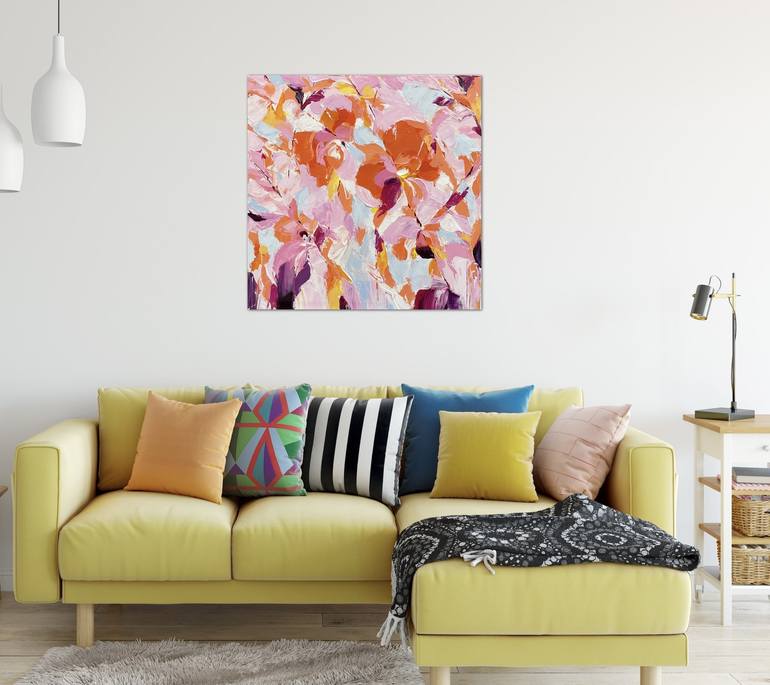 Original Abstract Expressionism Floral Painting by Ivana Gigovic