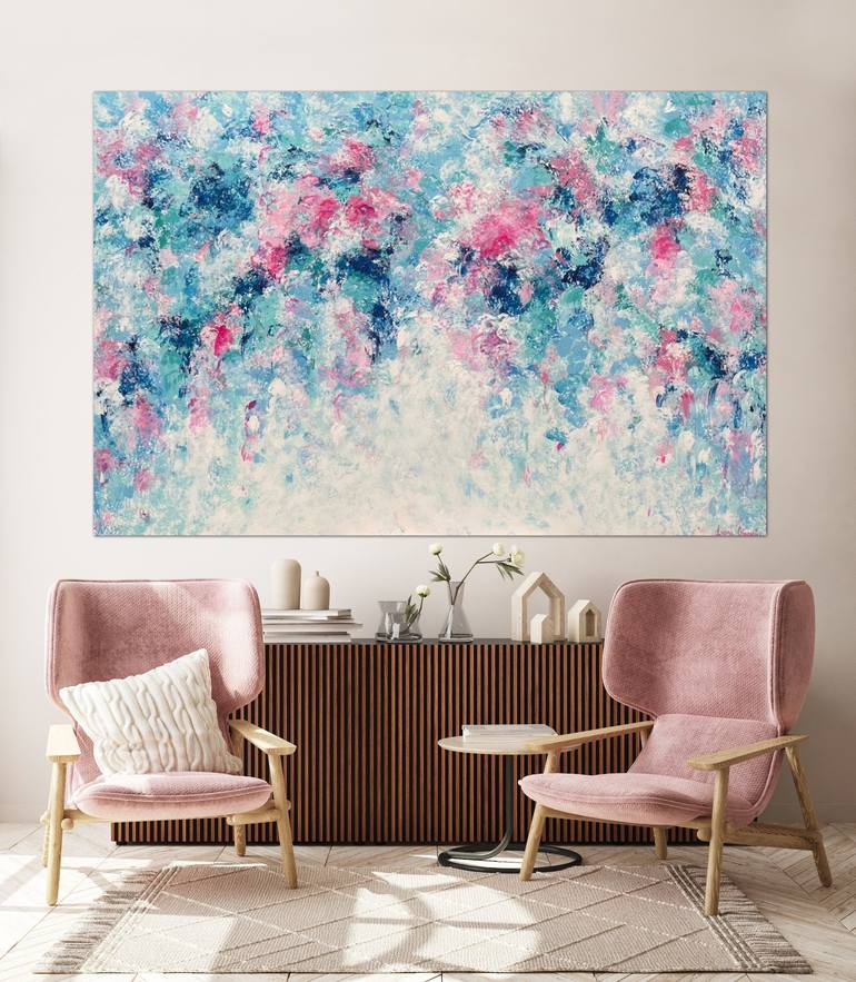 Original Abstract Expressionism Floral Painting by Ivana Gigovic