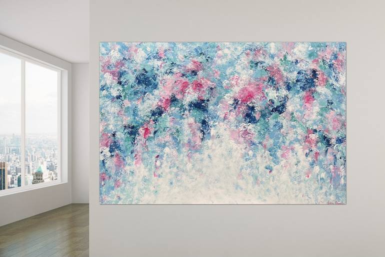 Original Abstract Expressionism Floral Painting by Ivana Gigovic