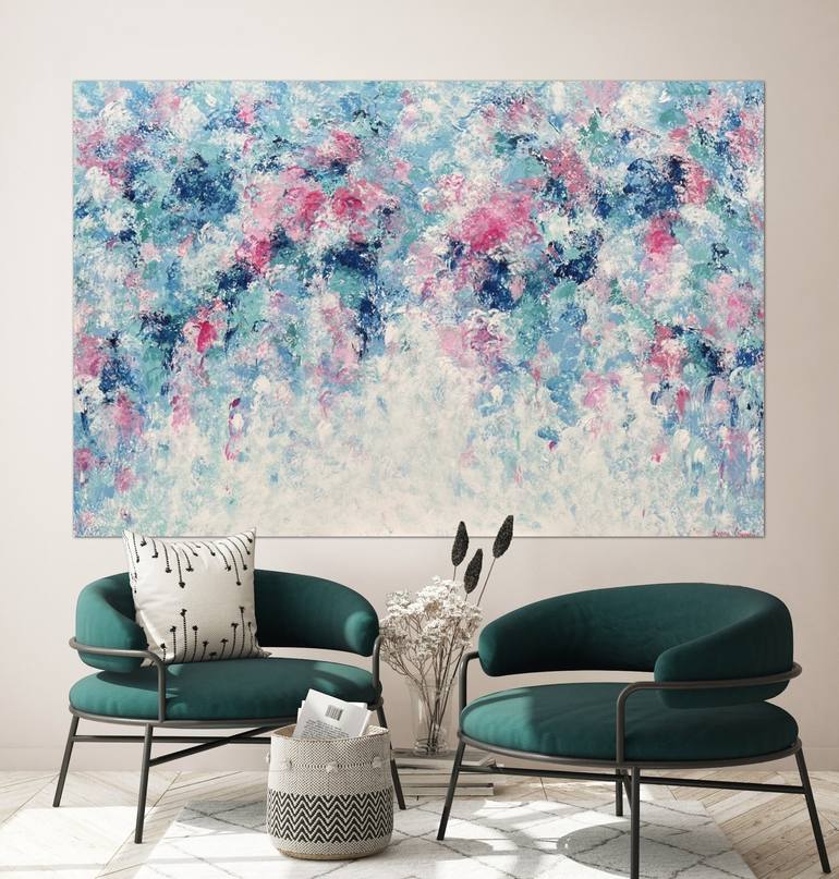 Original Abstract Expressionism Floral Painting by Ivana Gigovic