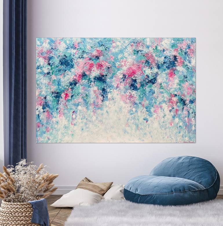 Original Abstract Expressionism Floral Painting by Ivana Gigovic