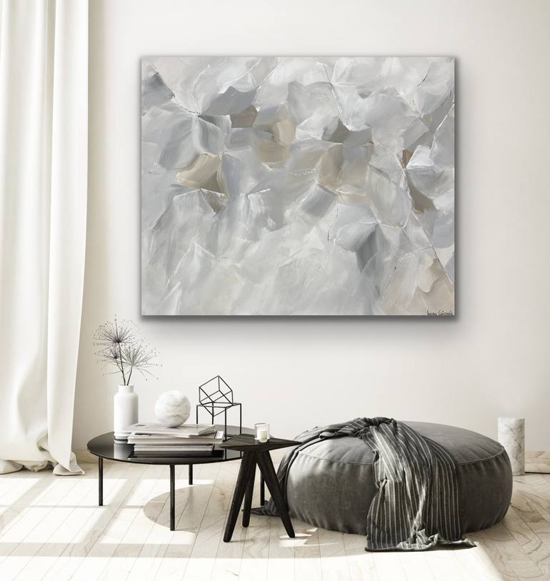 Original monochrome Abstract Painting by Ivana Gigovic