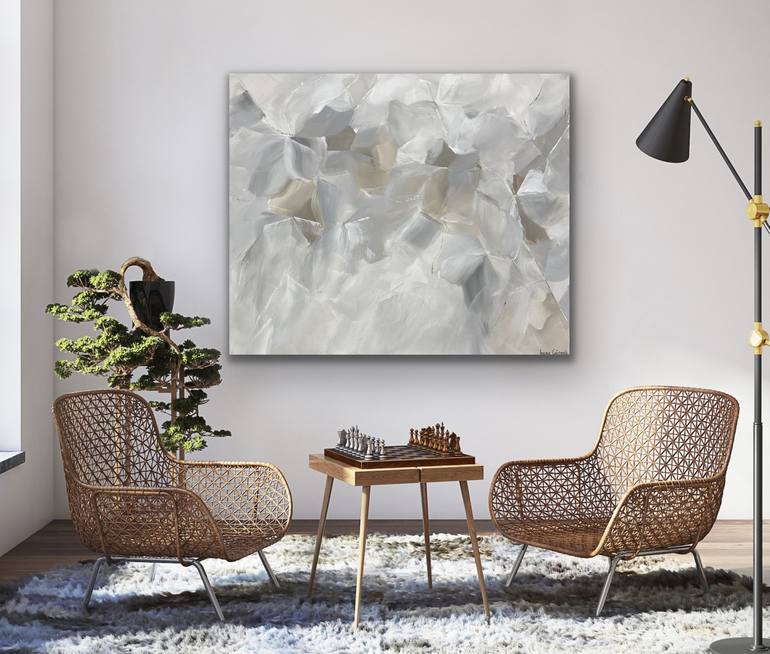 Original monochrome Abstract Painting by Ivana Gigovic