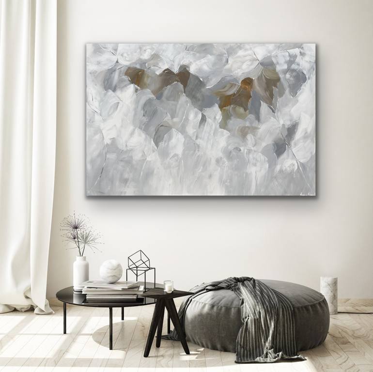 Original monochrome Abstract Painting by Ivana Gigovic