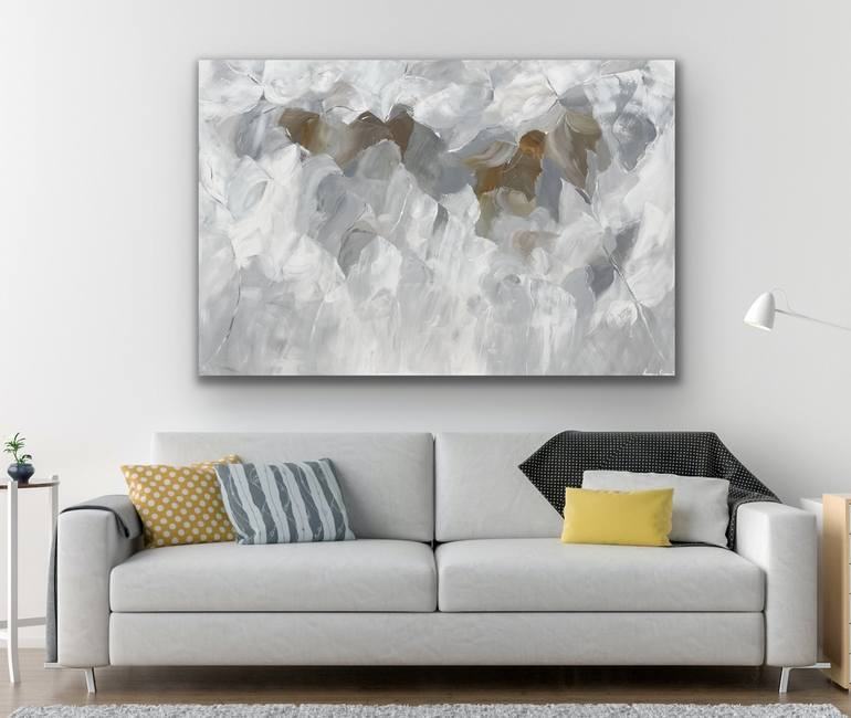 Original monochrome Abstract Painting by Ivana Gigovic