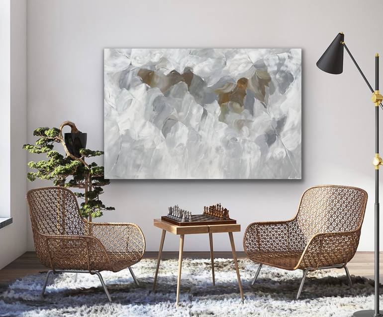 Original monochrome Abstract Painting by Ivana Gigovic