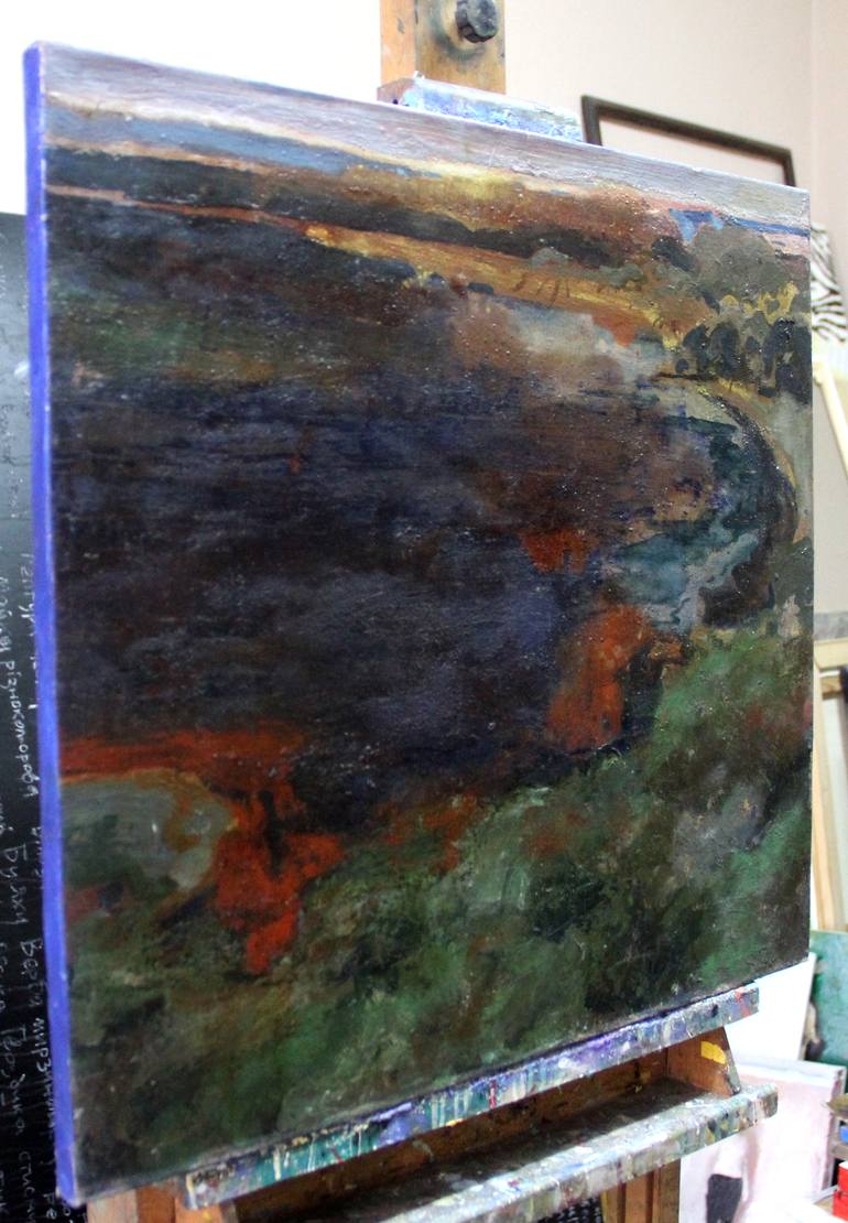 Original Abstract Landscape Painting by Yehor Antsyhin