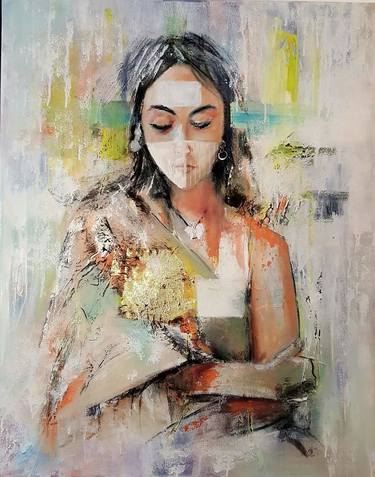 Print of Women Paintings by Rachid Amkhaou