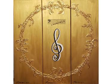 The Kings Symbols of music, acrylic, 36x36x1.5 inch, SKU 1035 thumb