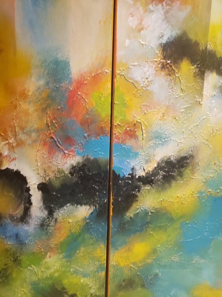 Original Abstract Time Painting by Romeo Dobrota