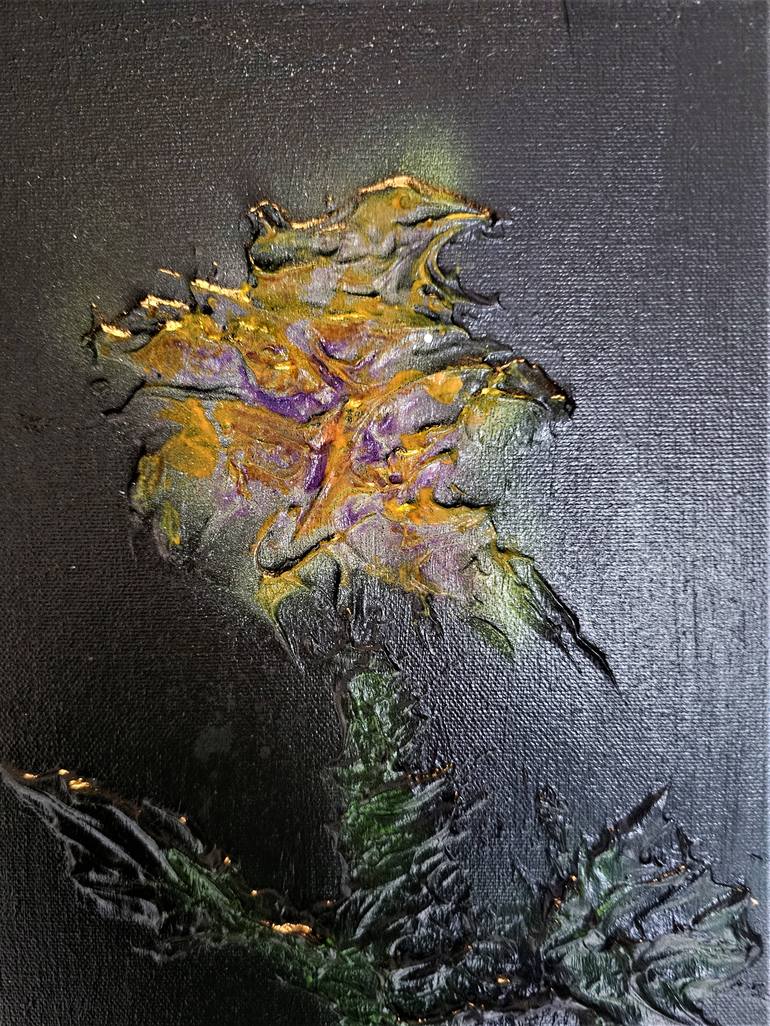Original Art Deco Botanic Painting by Romeo Dobrota