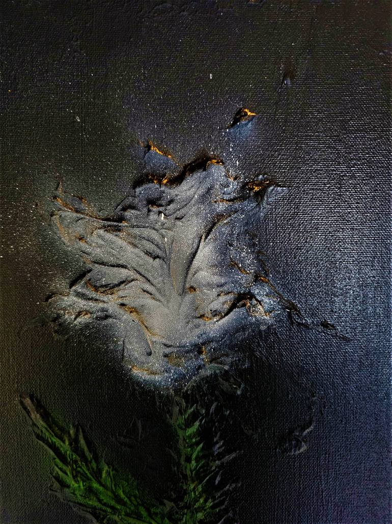 Original Art Deco Botanic Painting by Romeo Dobrota