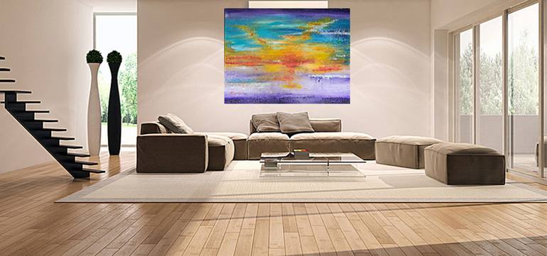 Original Abstract Nature Painting by Romeo Dobrota