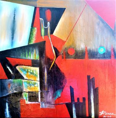 Original Abstract Painting by Romeo Dobrota