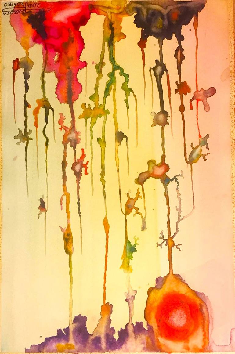 Original Painterly Abstraction Abstract Painting by Romeo Dobrota