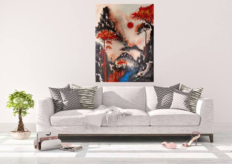 Original Impressionism Landscape Painting by Romeo Dobrota
