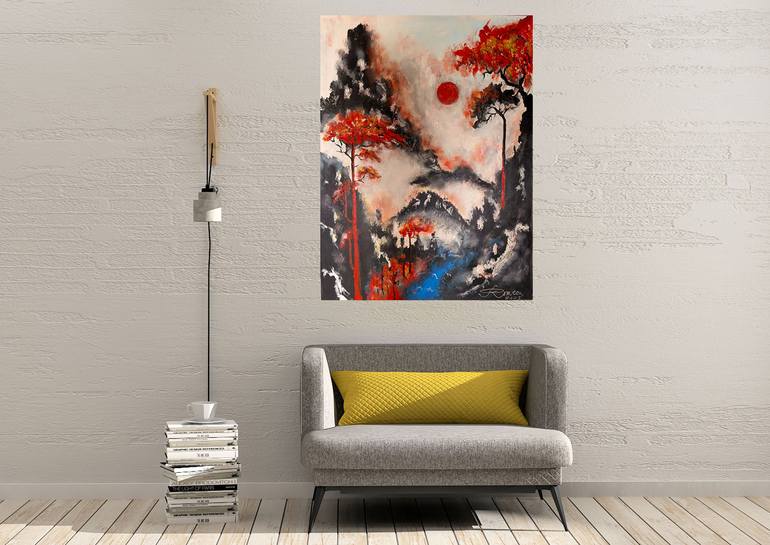 Original Impressionism Landscape Painting by Romeo Dobrota
