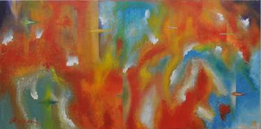 Original Abstract Expressionism Abstract Paintings by Romeo Dobrota