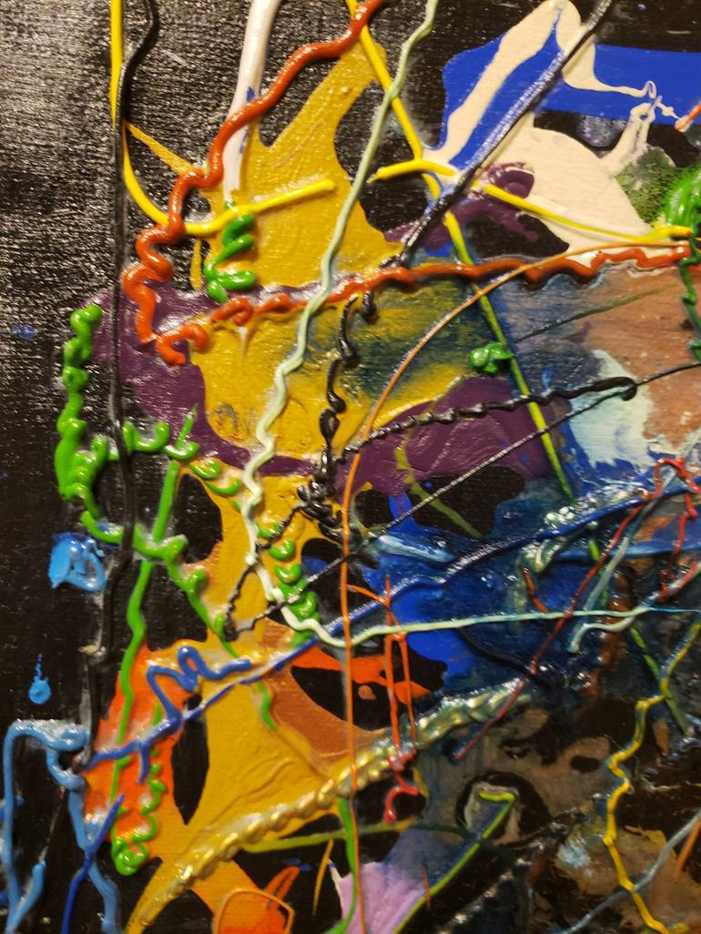 Original Art Deco Abstract Painting by Romeo Dobrota